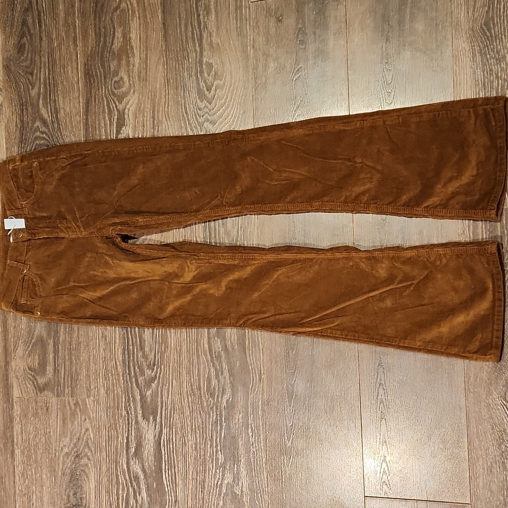 ❤️ NWT! ANTONIO MELANI ARIA HIGH RISE FLARE CORDUROY PANTS / JEANS In SEPIA, 2 - Picture 4 of 8